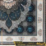 فرش 700 شانه طرح چکاوک سرمه ای جدید کاشان - فرش سرمه ای جدید کاشان - فرش ارزان قیمت کاشان