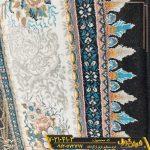 فرش 700 شانه طرح چکاوک سرمه ای جدید کاشان - فرش سرمه ای جدید کاشان - فرش ارزان قیمت کاشان