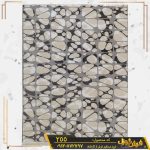 فرش وینتیج کهنه نما کد 255 زمینه طوسی فانتزی مدرن کاشان - فرش طوسی جدید - فرش ارزان قیمت طوسی - کارخانه فرش گوزل کاشان
