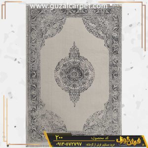 فرش فانتزی و مدرن وینتیج و کهنه نما کد 200 زمینه طوسی کاشان - فرش گوزل کاشان - خرید فرش طوسی فانتزی مدرن جدید و ارزان از کارخانه کاشان