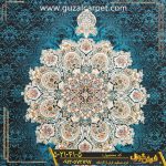 فرش طرح 700 شانه (500 شانه) جدید طرح اطلس سرمه ای کاشان - فرش سرمه ای مدل جدید - کارخانه فرش گوزل کاشان - فرش کاشان جدید و شیک ارزان