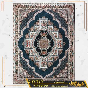 فرش 500 شانه طرح 700 شانه طرح ناردون زمینه سرمه ای کاشان - خرید فرش ارزان قیمت جدید و باکیفیت مستقیم از کارخانه فرش کاشان - فرش مدل ناردون سرمه ای ارزان 500 شانه طرح 700