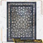 فرش 700 شانه طرح وینتیج مدرن کد 114 زمینه دودی کاشان - فرش کهنه نما و وینتیج مدل افشان طوسی جدید کاشان - فرش گوزل کاشان