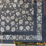 فرش 700 شانه طرح وینتیج مدرن کد 114 زمینه دودی کاشان - فرش کهنه نما و وینتیج مدل افشان طوسی جدید کاشان - فرش گوزل کاشان