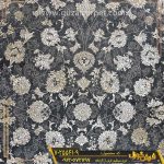 فرش 700 شانه طرح وینتیج مدرن کد 114 زمینه دودی کاشان - فرش کهنه نما و وینتیج مدل افشان طوسی جدید کاشان - فرش گوزل کاشان