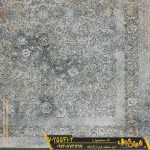 فرش 700 شانه طرح وینتیج افشان زمینه طوسی کاشان - فرش طوسی مدرن و شیک وینتیج (کهنه نما) - فرش گوزل کاشان
