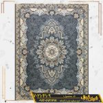 فرش 700 شانه طرح درسا زمینه دودی کاشان - فرش جدید 700 شانه کارخانه فرش گوزل کاشان - فرش ارزان قیمت 700 شانه ماشینی