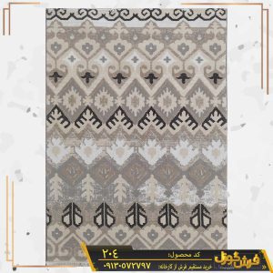 فرش فانتزی مدرن طرح وینتیج کهنه نما کد 204 طوسی کاشان - فرش وینتیج گوزل کاشان - فرش فانتزی مدرن جدید و ارزان قیمت - مدل فرش طوسی مراکشی جدید