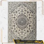 فرش فانتزی مدرن طرح وینتیج کهنه نما کد 254 زمینه طوسی کاشان - فرش فانتزی جدید کارخانه فرش گوزل کاشان