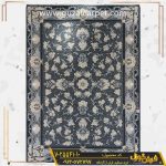 فرش 700 شانه طلاکوب طرح افشان نورا زمینه دودی کاشان - فرش افشان مدل جدید طلاکوب - فرش کاشان جدید - فرش افشان جدید طرح طلاکوب - خرید فرش 700 شانه کاشان از کارخانه