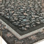 فرش طرح افشان جانان زمینه دودی 700 شانه کاشان - فرش طرح افشان جدید - مدل فرش افشان مدرن و شیک ارزان قیمت