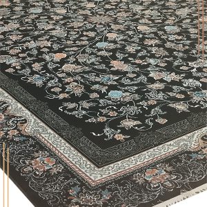فرش طرح افشان جانان زمینه دودی 700 شانه کاشان - فرش طرح افشان جدید - مدل فرش افشان مدرن و شیک ارزان قیمت