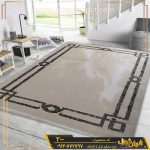فرش فانتزی و مدرن طرح وینتیج ساده و خلوت مدل جدید و شیک با قیمت ارزان - فرش جدید کاشان از کارخانه فرش گوزل کاشان - فرش فانتزی مدرن جدید و زیبای طوسی