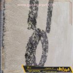 فرش طرح وینتیج کد 300 زمینه طوسی رنگ فرش گوزل کاشان کاشان - فرش طوسی ساده و خلوت شیک