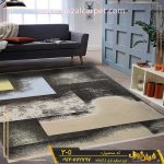 فرش فانتزی و مدرن مدل وینتیج کد 305 کارخانه فرش کاشان گوزل - خرید فرش فانتزی و مدرن طوسی ارزان قیمت 12 متری، 9، 6 متری و 4 متری