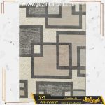 فرش وینتیج طوسی کد 206 فانتزی و مدرن کاشان - فرش طرح وینتیج جدید و شیک طوسی با قیمت ارزان از کارخانه فرش گوزل کاشان - مدل فرش فانتزی مدرن