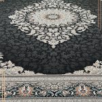 فرش 700 شانه طرح آرمان زمینه سرمه ای کاشان - مدل فرش سرمه ای ارزان قیمت، فرش جدید و شیک با قیمت مناسب - فرش 12 متری ارزان قیمت 700 شانه - خرید مستقیم فرش کاشان از کارخانه