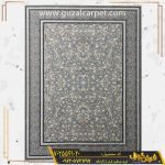 فرش کاشان - فرش 700 شانه طلاکوب طرح افشان حریص زمینه فیلی (نقره ای) کاشان - فرش 700 شانه جدید و مدرن کاشان - خرید مستقیم فرش از کارخانه