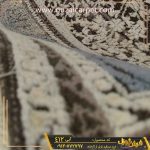 فرش طرح افشان وینتیج (کهنه نما) مدرن کد 412 زمینه طوسی آبی جدید کاشان - مدل فرش طوسی آبی جدید افشان - کارخانه فرش گوزل کاشان