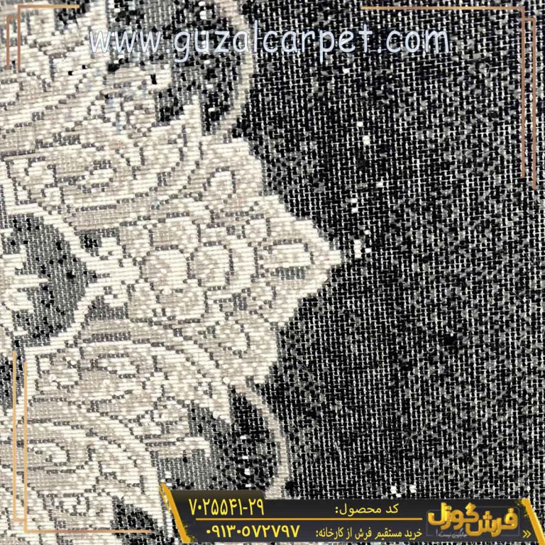 فرش 700 شانه وینتیج طرح افشان سولماز زمینه دودی کاشان