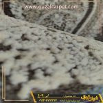 فرش طرح وینتیج (کهنه نما) مدرن زمینه طوسی آبی جدید گل برجسته کارخانه فرش گوزل کاشان - مدل فرش جدید طوسی مدرن و شیک