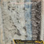 فرش طرح وینتیج (کهنه نما) مدرن زمینه طوسی آبی جدید گل برجسته کارخانه فرش گوزل کاشان - مدل فرش جدید طوسی مدرن و شیک