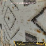 فرش فانتزی و مدرن کهنه نما (وینتیج) گل برجسته کد 401 زمینه طوسی طلایی رنگ - طرح شیک و مدرن وینتیج جدید از کارخانه فرش گوزل کاشان - فرش مناسب مبلمان طوسی