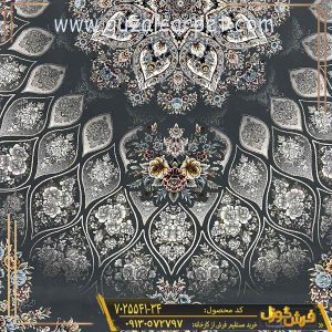 فرش 700 شانه طرح تایماز زمینه دودی کاشان - فرش 700 شانه اکریلیک درجه یک - خرید فرش 700 شانه 12 متری، 9 متری و 6 متری از کارخانه