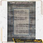 فرش وینتیج کهنه نما کد 407 زمینه طوسی آبی جدید کاشان - فرش گوزل کاشان - خرید فرش ارزان قیمت مدرن طوسی